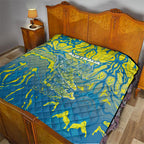 Australia National Swimming Team Quilt Aboriginal Shark Dot Pattern Ocean Art