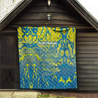Australia National Swimming Team Quilt Aboriginal Shark Dot Pattern Ocean Art