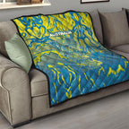 Australia National Swimming Team Quilt Aboriginal Shark Dot Pattern Ocean Art