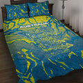 Australia National Swimming Team Quilt Bed Set Aboriginal Shark Dot Pattern Ocean Art