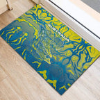 Australia National Swimming Team Rubber Doormat Aboriginal Shark Dot Pattern Ocean Art
