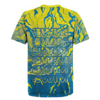 Australia National Swimming Team Rugby Jersey Aboriginal Shark Dot Pattern Ocean Art