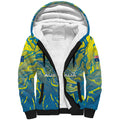 Australia National Swimming Team Sherpa Hoodie Aboriginal Shark Dot Pattern Ocean Art