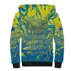 Australia National Swimming Team Sherpa Hoodie Aboriginal Shark Dot Pattern Ocean Art