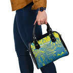 Australia National Swimming Team Shoulder Handbag Aboriginal Shark Dot Pattern Ocean Art