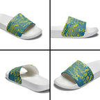 Australia National Swimming Team Slide Sandals Aboriginal Shark Dot Pattern Ocean Art