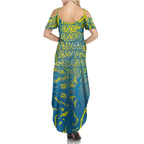 Australia National Swimming Team Summer Maxi Dress Aboriginal Shark Dot Pattern Ocean Art