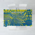 Australia National Swimming Team Tablecloth Aboriginal Shark Dot Pattern Ocean Art