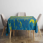 Australia National Swimming Team Tablecloth Aboriginal Shark Dot Pattern Ocean Art