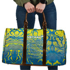Australia National Swimming Team Travel Bag Aboriginal Shark Dot Pattern Ocean Art