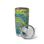 Australia National Swimming Team Tumbler Cup Aboriginal Shark Dot Pattern Ocean Art