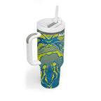 Australia National Swimming Team Tumbler With Handle Aboriginal Shark Dot Pattern Ocean Art