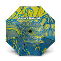 Australia National Swimming Team Umbrella Aboriginal Shark Dot Pattern Ocean Art