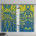 Australia National Swimming Team Window Curtain Aboriginal Shark Dot Pattern Ocean Art