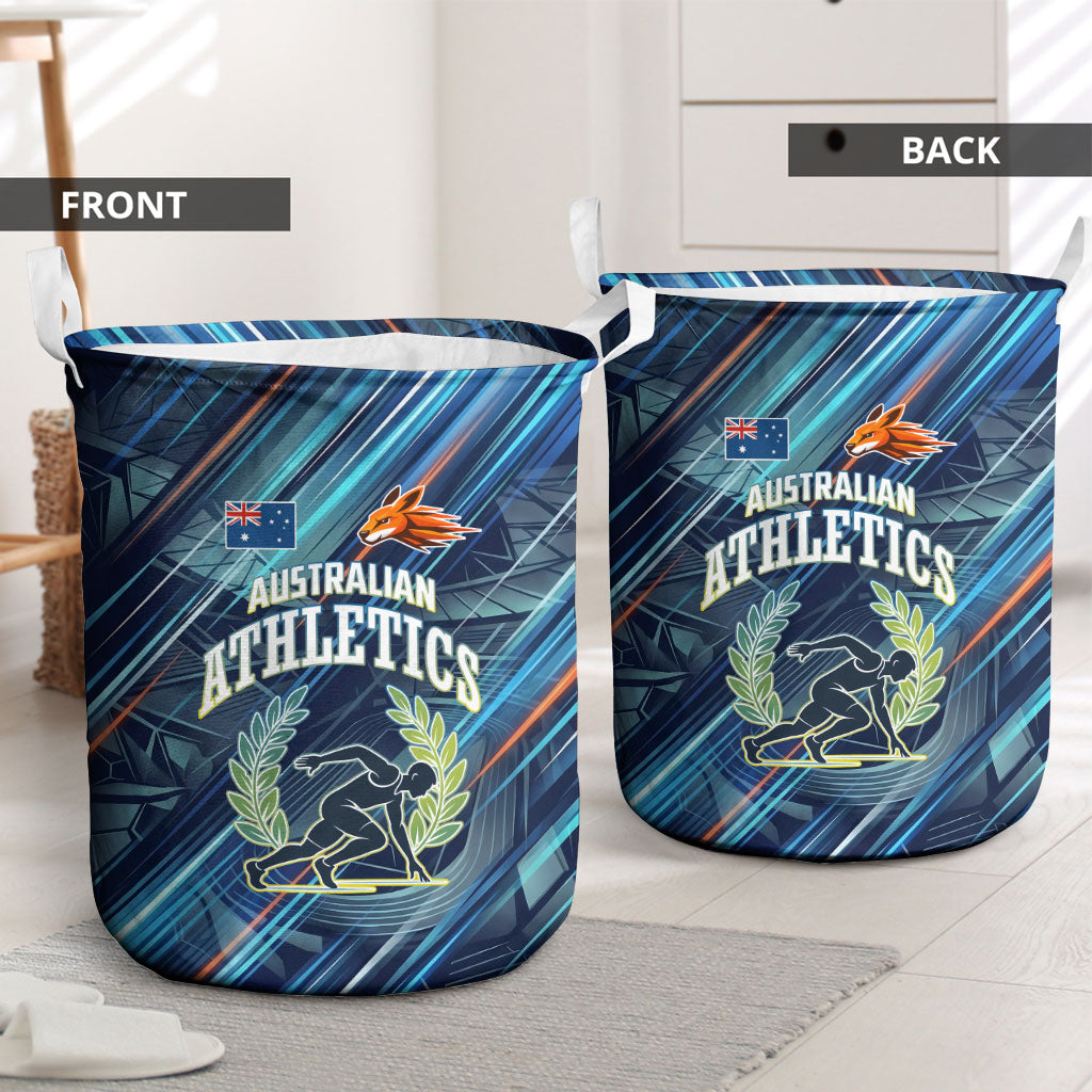 Australian Athletics Laundry Basket Geometric Digital Sport Motion Art