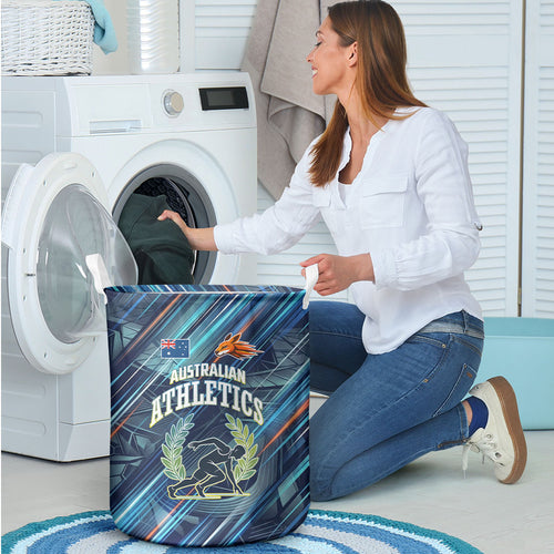 Australian Athletics Laundry Basket Geometric Digital Sport Motion Art
