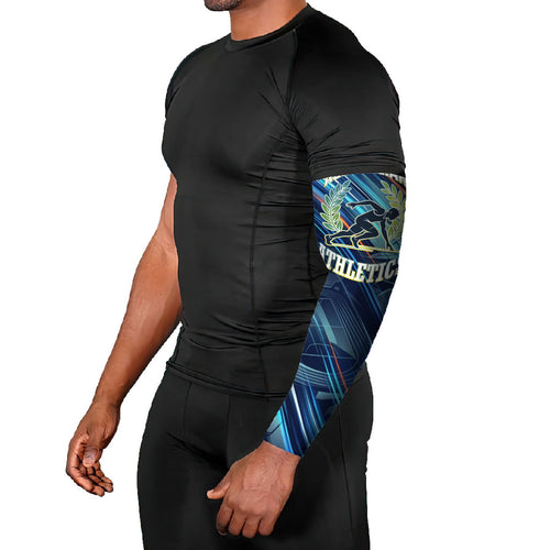 Australian Athletics Arm Sleeves Geometric Digital Sport Motion Art