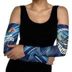 Australian Athletics Arm Sleeves Geometric Digital Sport Motion Art
