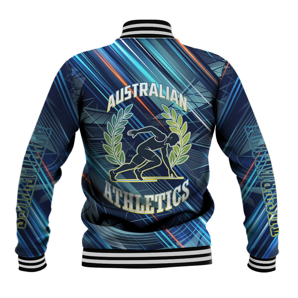 Australian Athletics Baseball Jacket Geometric Digital Sport Motion Art