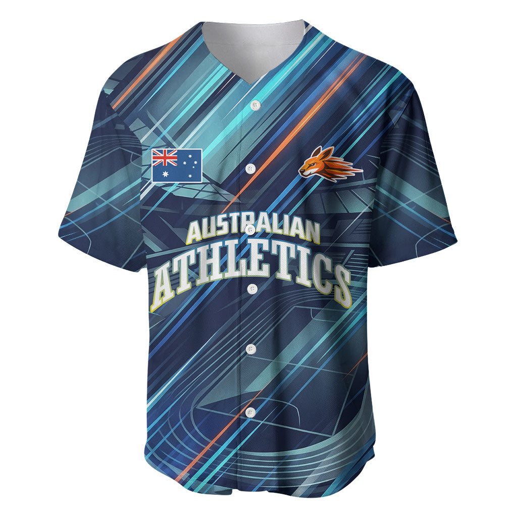 Australian Athletics Baseball Jersey Geometric Digital Sport Motion Art