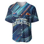 Australian Athletics Baseball Jersey Geometric Digital Sport Motion Art