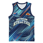 Australian Athletics Basketball Jersey Geometric Digital Sport Motion Art