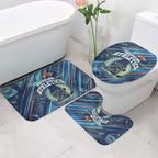 Australian Athletics Bathroom Set Geometric Digital Sport Motion Art