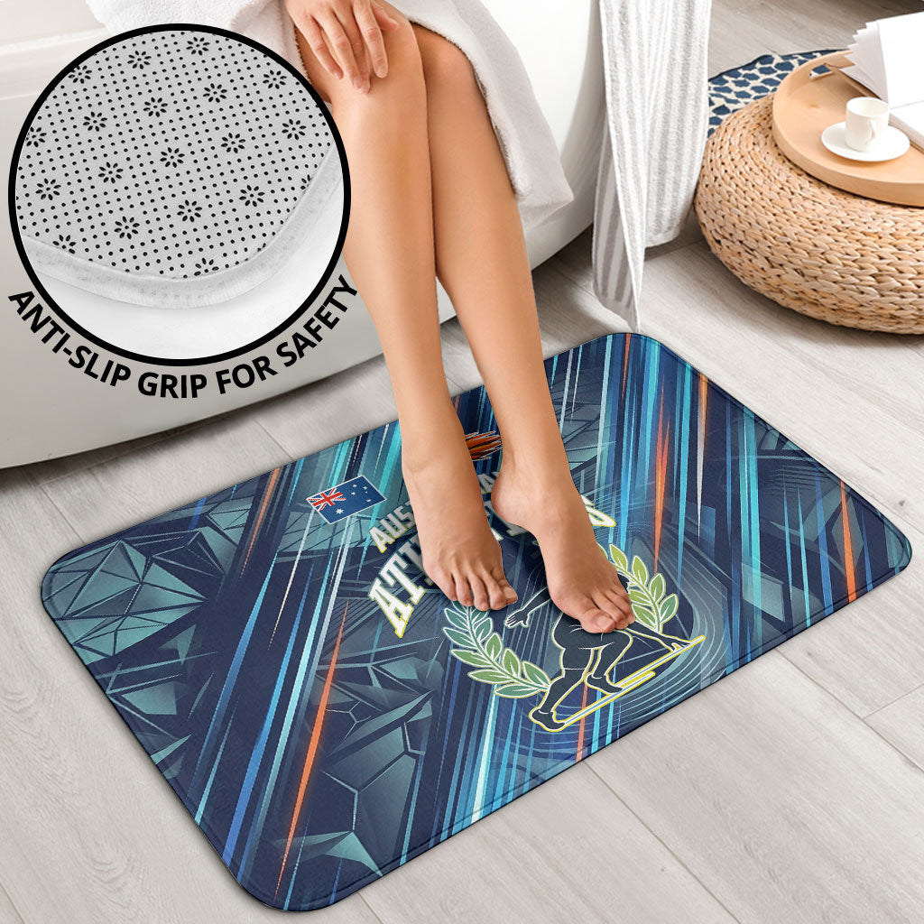 Australian Athletics Bathroom Set Geometric Digital Sport Motion Art