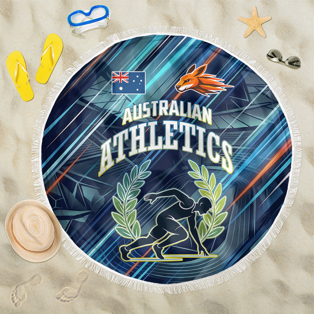 Australian Athletics Beach Blanket Geometric Digital Sport Motion Art