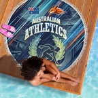 Australian Athletics Beach Blanket Geometric Digital Sport Motion Art