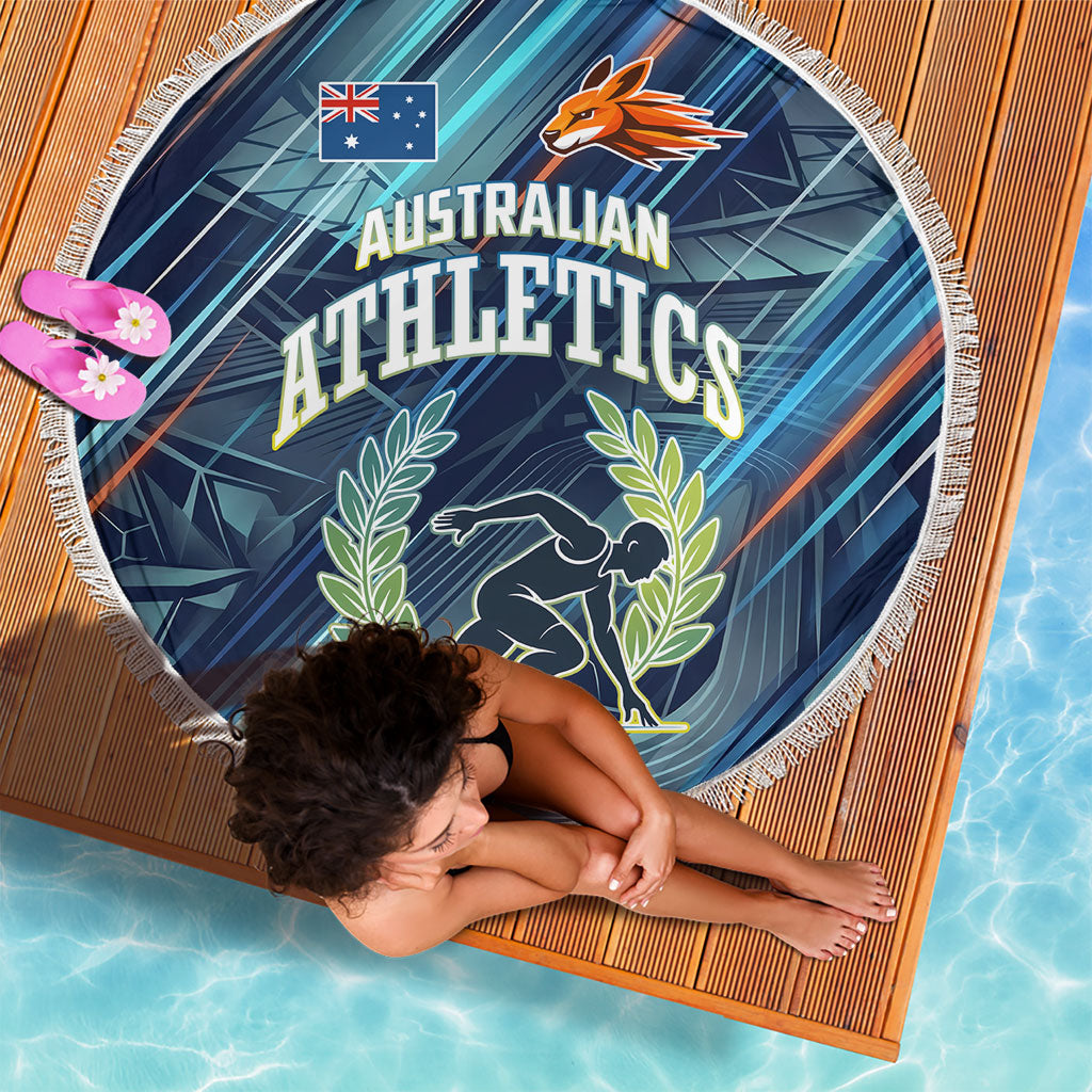 Australian Athletics Beach Blanket Geometric Digital Sport Motion Art