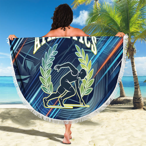 Australian Athletics Beach Blanket Geometric Digital Sport Motion Art