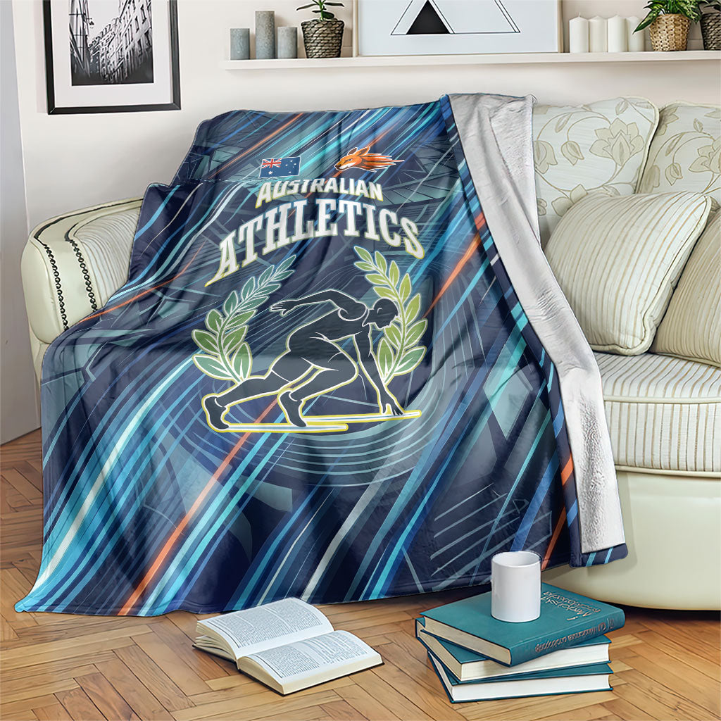 Australian Athletics Blanket Geometric Digital Sport Motion Art