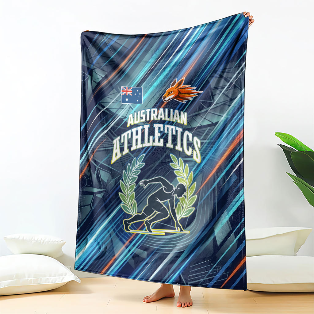 Australian Athletics Blanket Geometric Digital Sport Motion Art