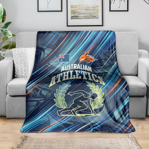 Australian Athletics Blanket Geometric Digital Sport Motion Art