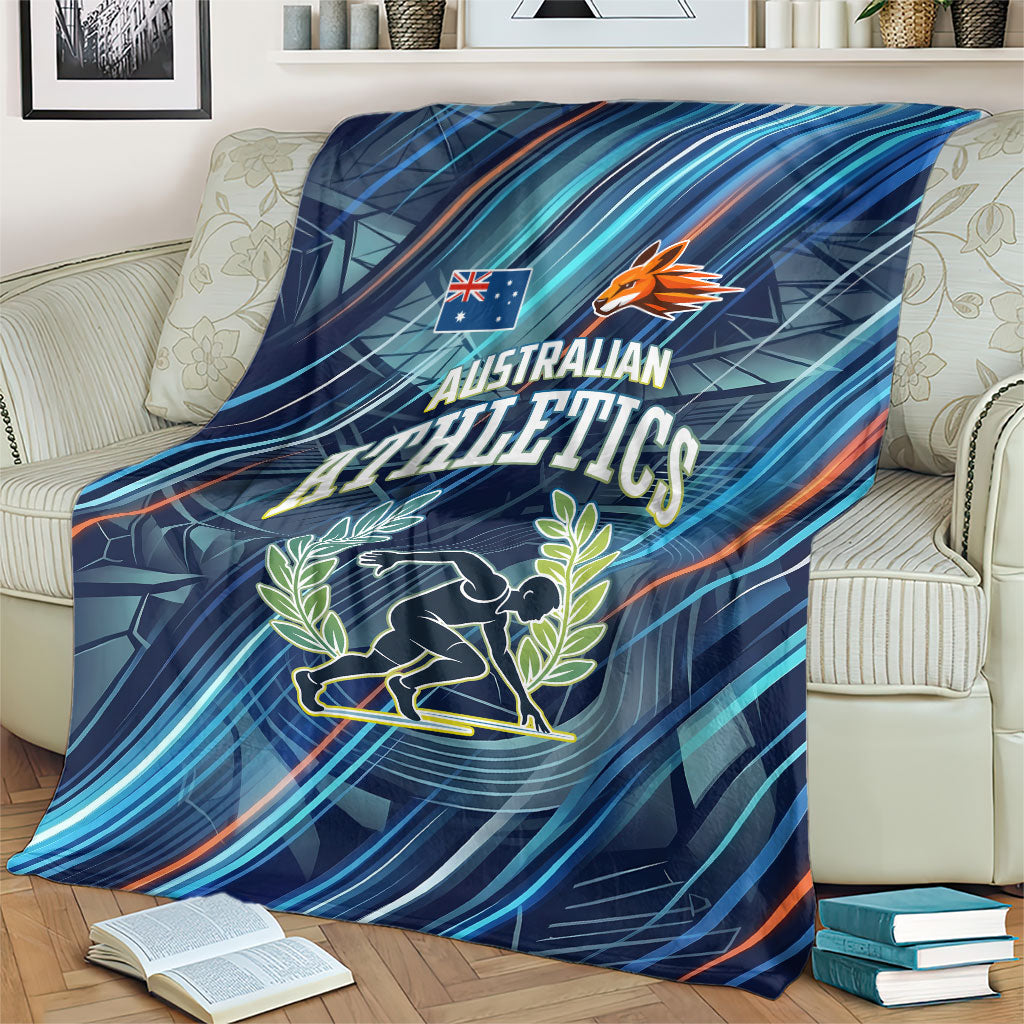 Australian Athletics Blanket Geometric Digital Sport Motion Art