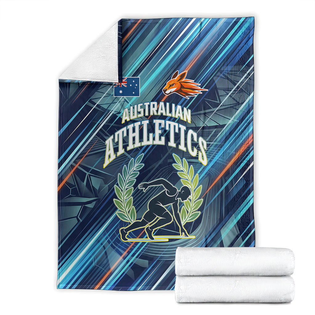 Australian Athletics Blanket Geometric Digital Sport Motion Art