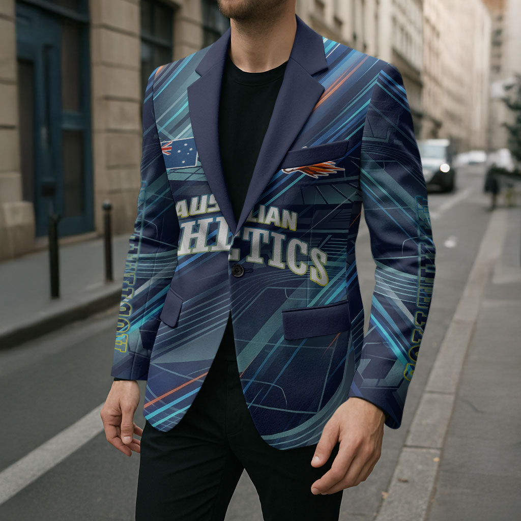 Australian Athletics Blazer Geometric Digital Sport Motion Art