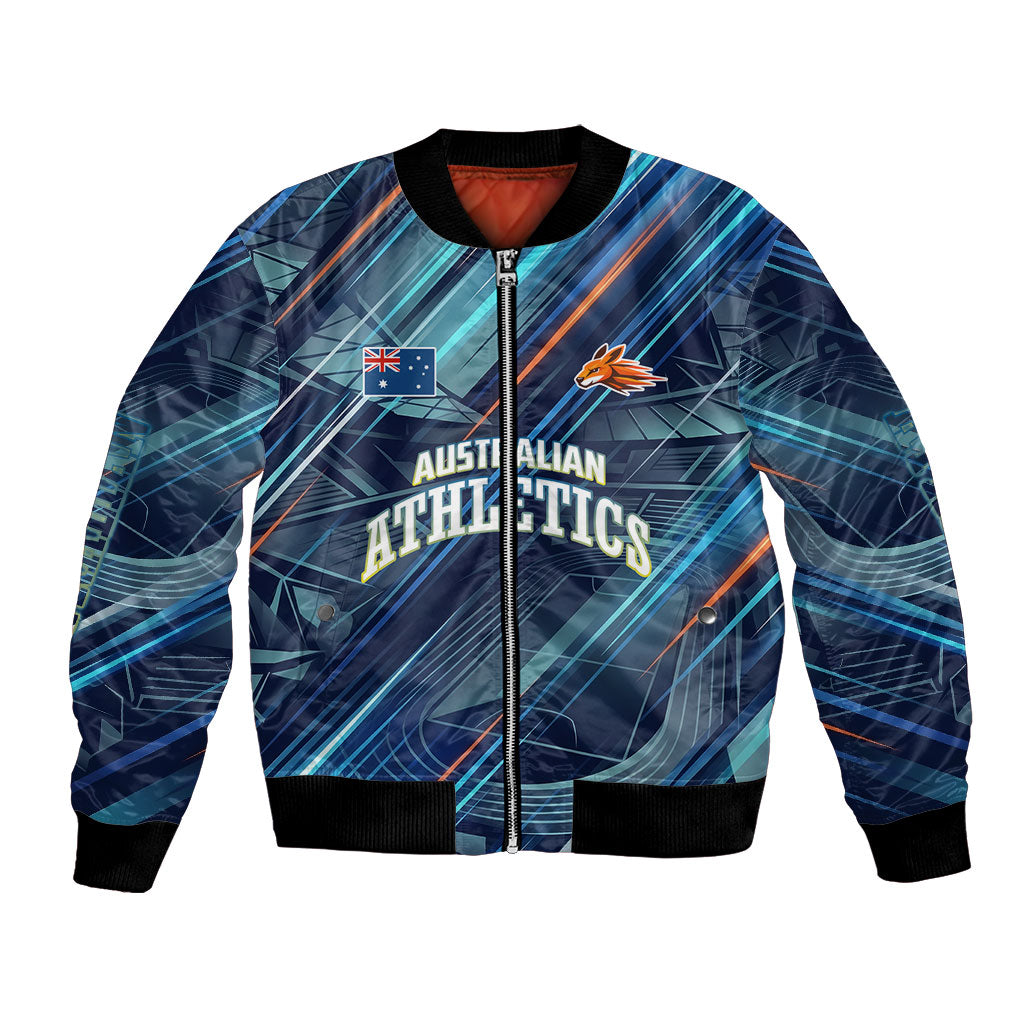 Australian Athletics Bomber Jacket Geometric Digital Sport Motion Art