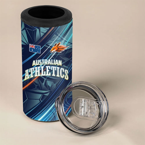 Australian Athletics 4 in 1 Can Cooler Tumbler Geometric Digital Sport Motion Art