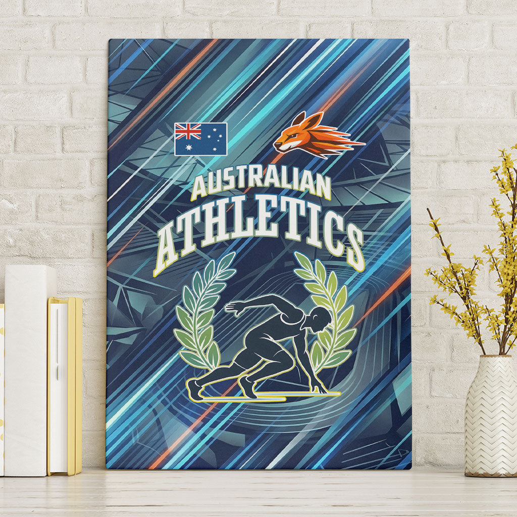 Australian Athletics Canvas Wall Art Geometric Digital Sport Motion Art