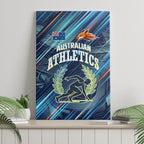 Australian Athletics Canvas Wall Art Geometric Digital Sport Motion Art