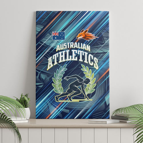 Australian Athletics Canvas Wall Art Geometric Digital Sport Motion Art