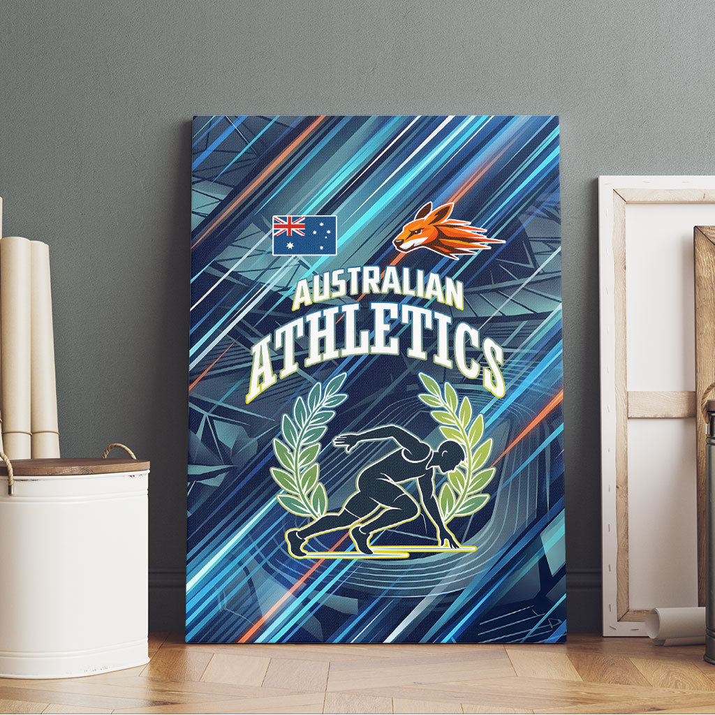 Australian Athletics Canvas Wall Art Geometric Digital Sport Motion Art