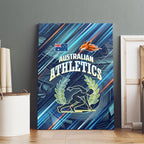 Australian Athletics Canvas Wall Art Geometric Digital Sport Motion Art