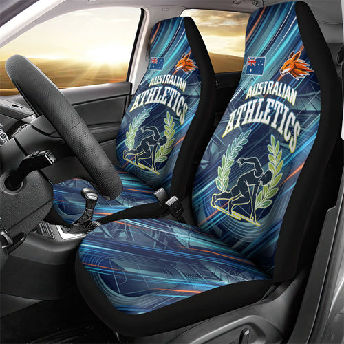 Australian Athletics Car Seat Cover Geometric Digital Sport Motion Art