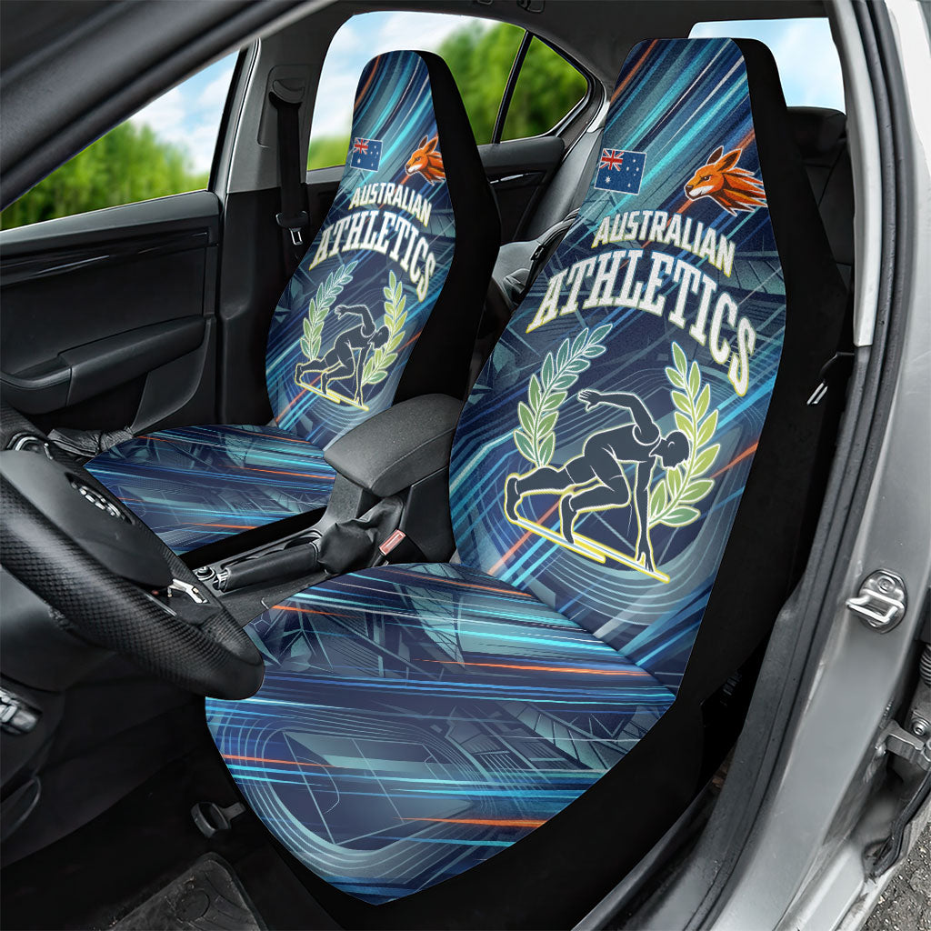 Australian Athletics Car Seat Cover Geometric Digital Sport Motion Art