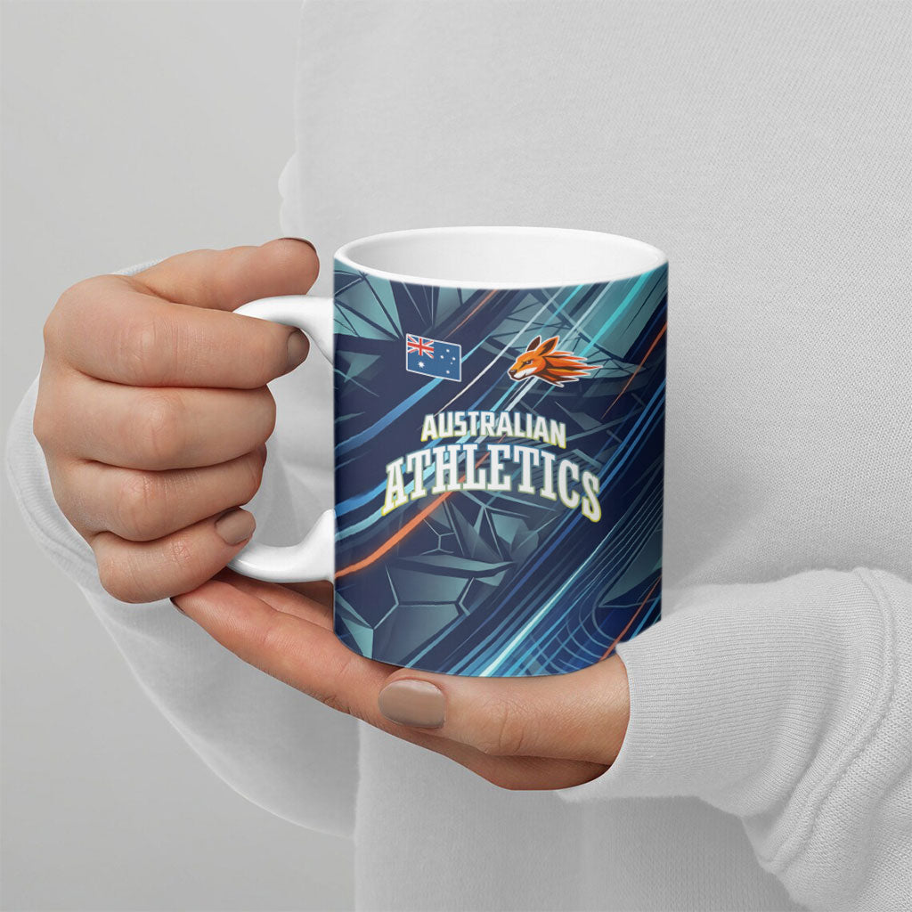 Australian Athletics Ceramic Mug Geometric Digital Sport Motion Art