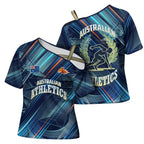 Australian Athletics Cross Shoulder Shirt Geometric Digital Sport Motion Art