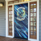 Australian Athletics Door Cover Geometric Digital Sport Motion Art
